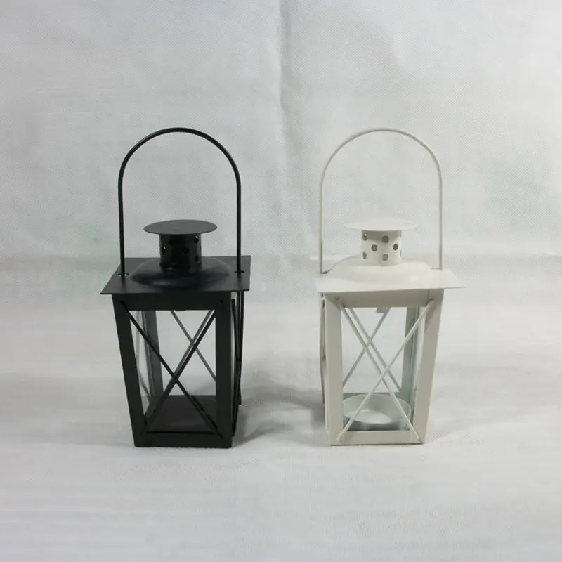 Черный/белый романтический подсвечник ретро подвесной фонарь лампа Декор для ужина дома