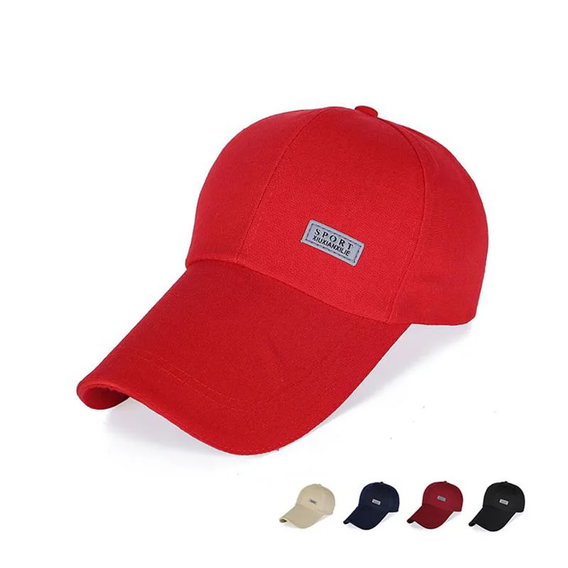 

2019 New Summer Long Hat Brim Canvas Fabric Men's Baseball Cap Outdoor Sunshade Sun Hat Comfortable Fishing Hat