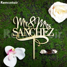 Mr and Mrs свадебный торт Топпер персонализированные имя свадебный торт Топпер украшения для свадебного торта заказной торт Топпер для свадьбы