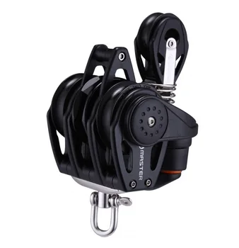 

Marine Boat Yacht Sailboat Dinghy 57mm 2 1/4 Inch Triple Swivel Becket Fairlead Cleat 40mm Swivel Block Master RA-0523F