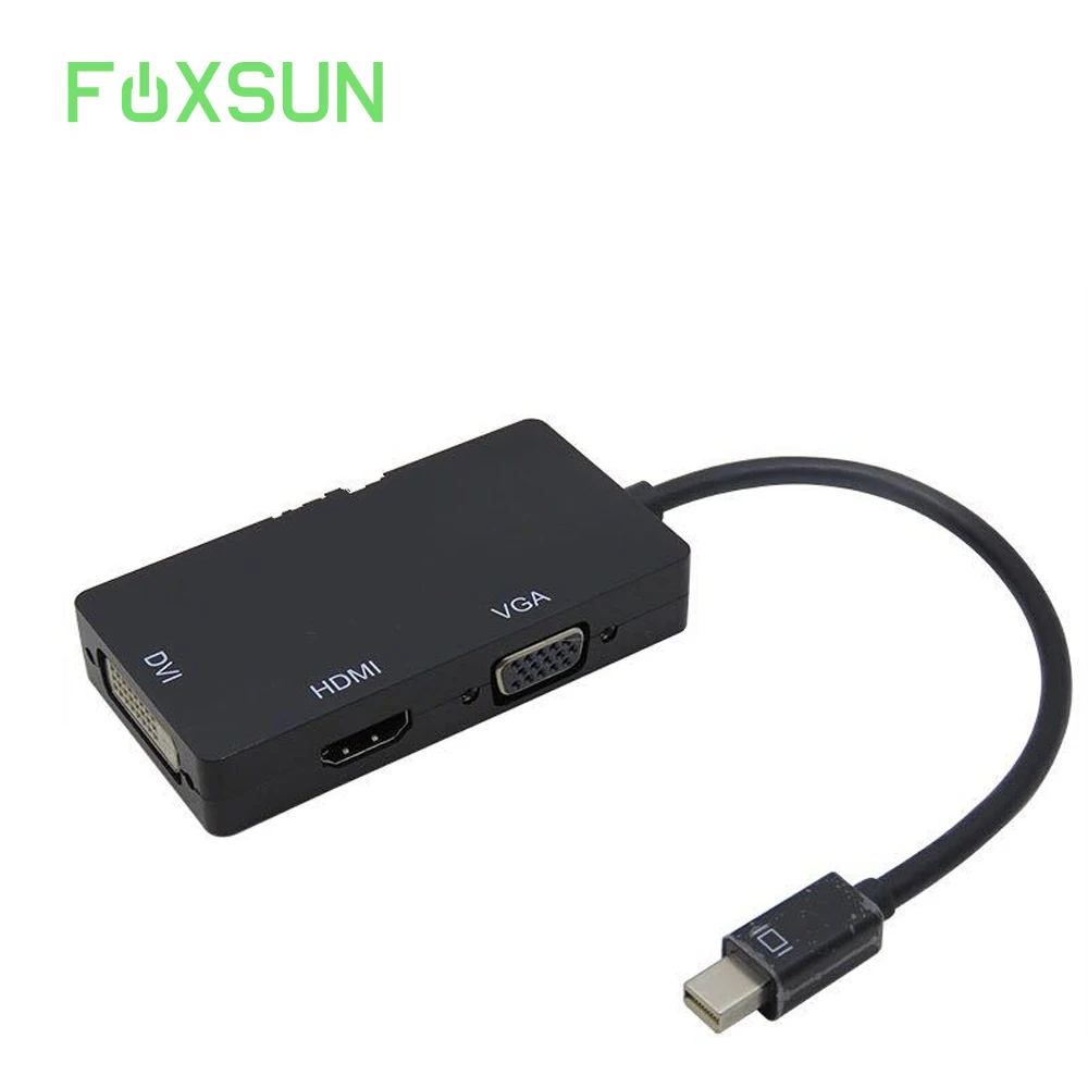 3 in 1 Mini DisplayPort Thunderbolt to DVI VGA HDMI TV Adapter Cable for font b