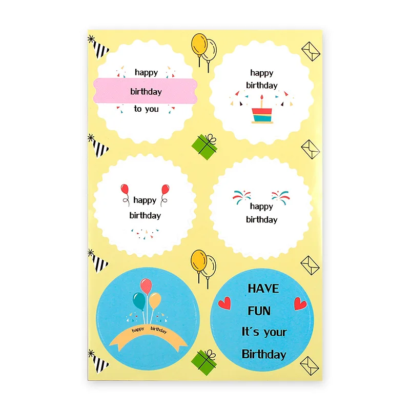 3 шт круглые цветные крафт-печатные наклейки рождественские бумажные уплотнительные наклейки DIY подарочные декоративные этикетки наклейки s для дня рождения