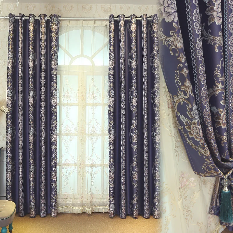 

Stylish Design Jacquard Curtain For Living Room Blackout Tulle Cortinas Salon Bedroom Home Office Thick Curtain Custom Made New