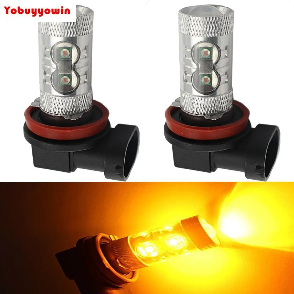 2 Pieces H11 H8 PGJ19-2 Base CREE Chip 60W 12-LED Replacement Bulb for Buick Chevrolet Chevy BMW Audi Benz Vehicle LED Fog Light |