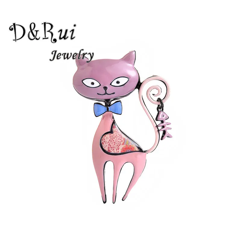 

New Cat Brooch for Women and Girl Zinc Alloy Chic Female Pins Brooches Charming Decoration Pin Jewelry Fashion Dress Accessories