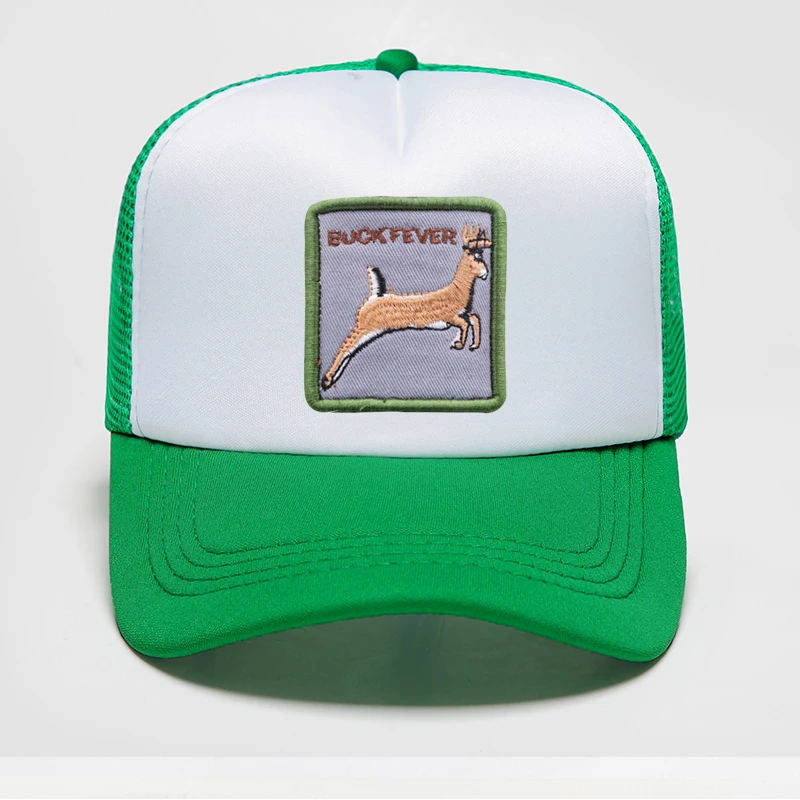 

New Printing Buckfever Baseball Caps Unisex Summer Hats Trucker Snapback Outdoors Caps 100% Polyester Breathable Mesh Adjustable