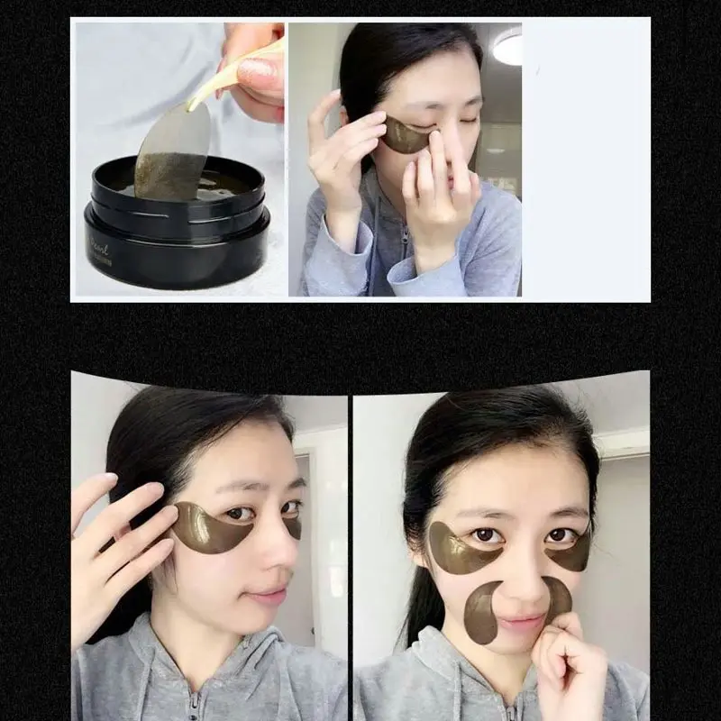 Máscara de Olho Pares de Bolsas de Olho para Desaparecer Linhas de Olho Adesivos de Olho Colágeno Colar Círculos Escuros Linhas Finas Firmando Hidratante Feminino Mal 60 20 Utensílios de cuidado facial