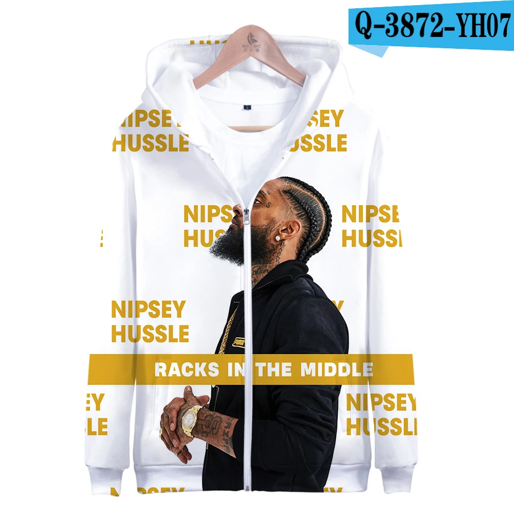 nipsey hussle толстовка на молнии повседневные толстовки Новая модная крутая уличная осенняя и зимняя одежда толстовка - Цвет: E