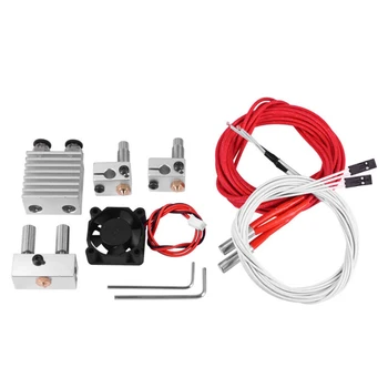 

Dual Input Dual Nozzle Reprap 3D Printer Bowden Printhead Two Into Two Out Extruder Kit + Volcano Block Nozzle Hot End Kit
