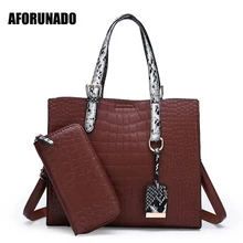 Сумка-тоут, 2 комплекта, женская сумка, роскошные сумки, женские сумки, дизайнерская сумка через плечо из искусственной кожи аллигатора для женщин, деловая сумка через плечо