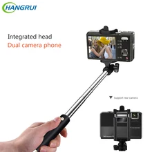 3 поколения складной мини провод управления Встроенный затвор Монопод стик Selfie stick для Xiaomi Samsung Примечание 7 IPhone смартфон