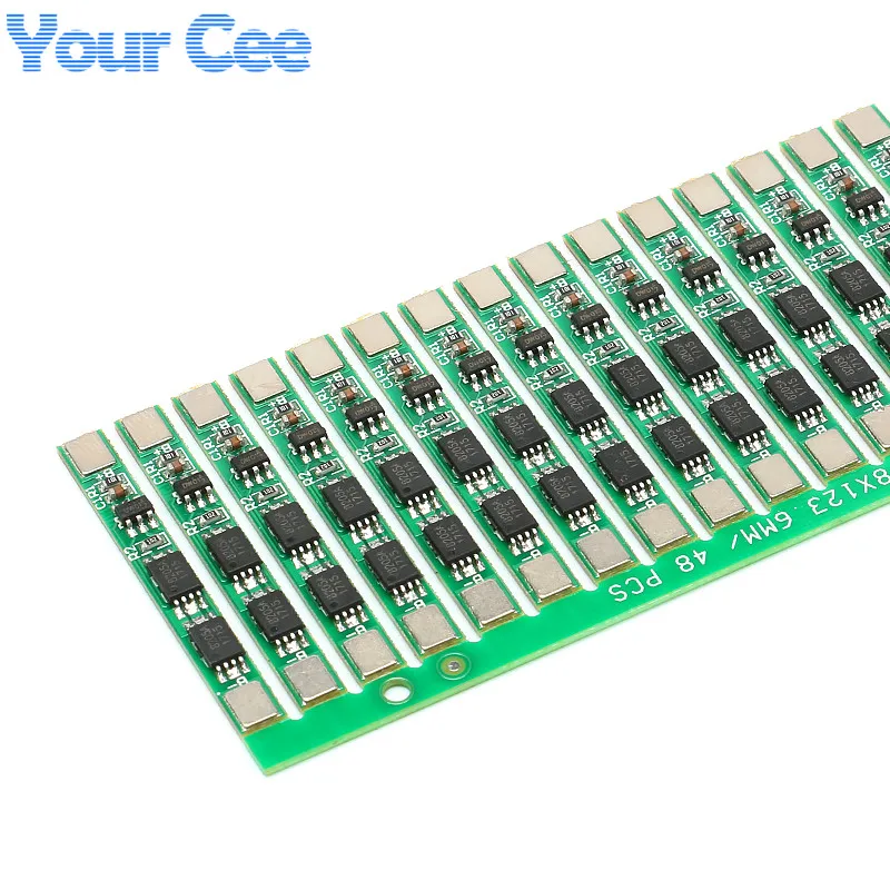 50 шт. 1S 3,7 V 4A li-ion BMS PCM 18650 Защитная плата для батареи PCB для 18650 литий-ионный аккумулятор Double MOS