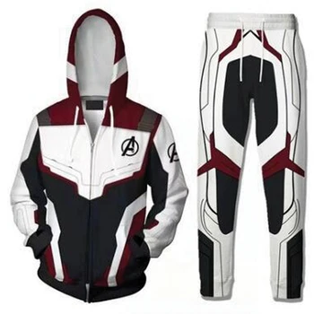 

2019 New Avengers 4 Endgame Quantum Realm Cosplay Costume Hoodies Men Hooded Avengers Zipper End Game Sweatshirt Jacket xxxxl