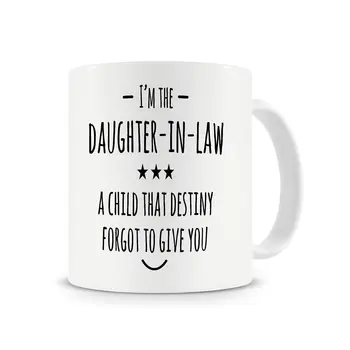 

I'm The Daughter In Law..Coffee Mug,Birthday Gift,Family Gift Mug Cup with Stirring Spoon Gift for Her
