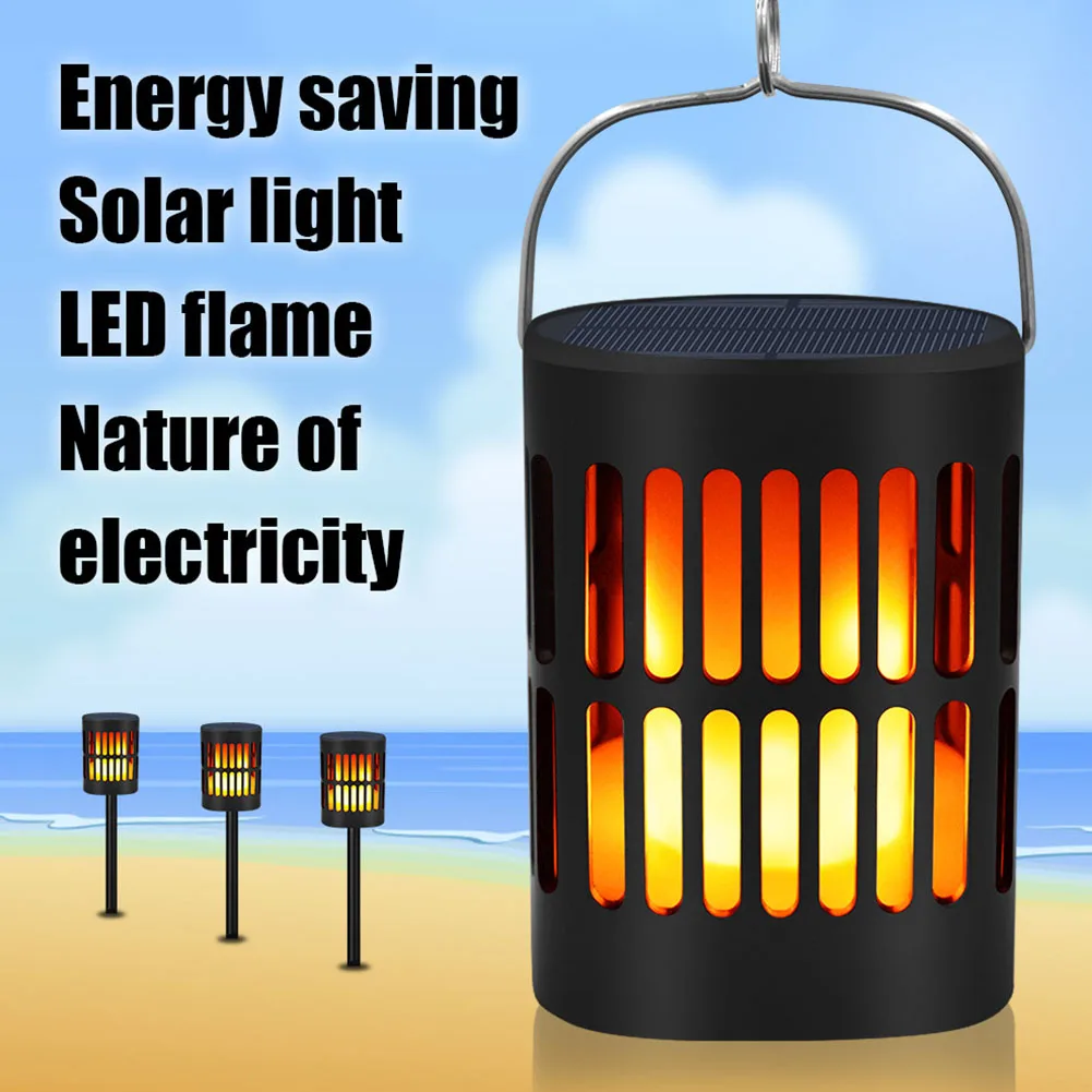 

Torch Outdoor Home Decor Solar Lamp Easy Install Flickering Realistic Durable Flame Effect Bulb Garden Ornament Led Party
