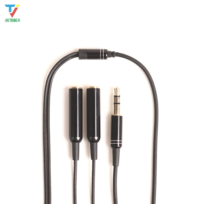 100pcs lot 3 5 Mm Jack Aux Audio Cable 1 Male To 2 Female Headphone Splitter Y Metal Extension Cable for Car Phone Audio Cable