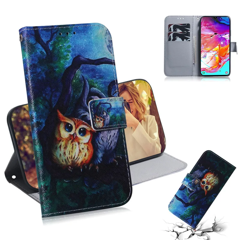 2019 горячий флип чехол-бумажник для samsung Galaxy A70 A20 A10 E Note 10 Pro кожаный чехол A50 A40 A30