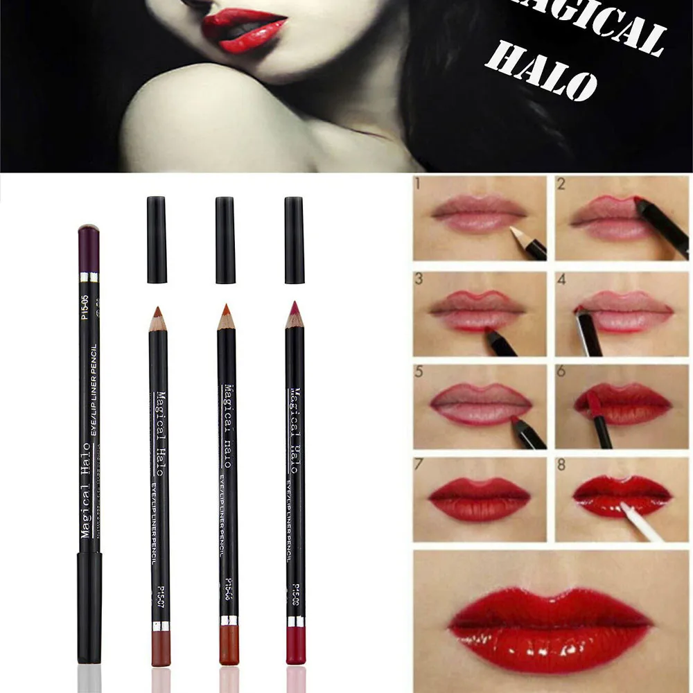 Стойкий косметический карандаш для губ, карандаш для губ, модный макияж, водостойкий,, maquillaje batom labiales