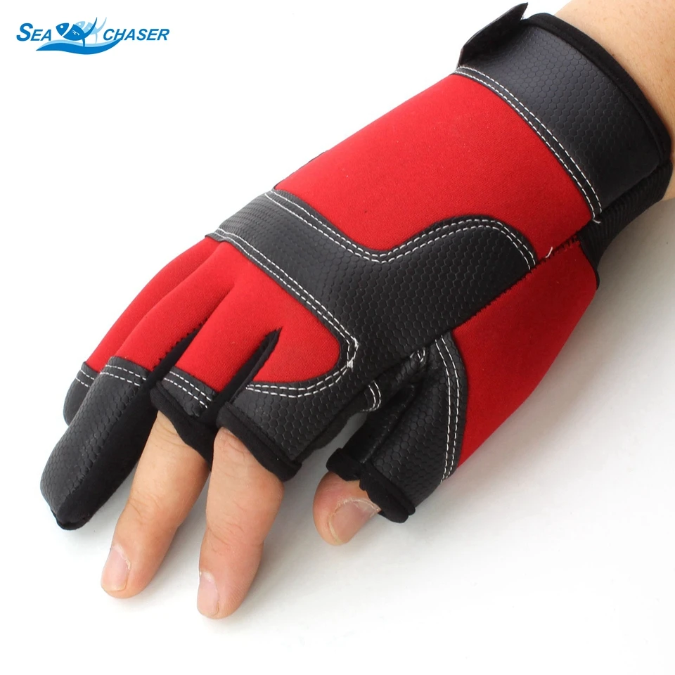 

3 Finger Anti Slip Fishing Gloves Outdoor SportsSlip-resistant Fishing Gloves Travel Hunting Camping Cycling Tackle equipment