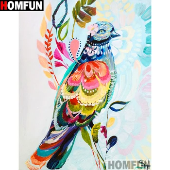 

HOMFUN Full Square/Round Drill 5D DIY Diamond Painting "Oil painting bird" Embroidery Cross Stitch 5D Home Decor Gift A14113