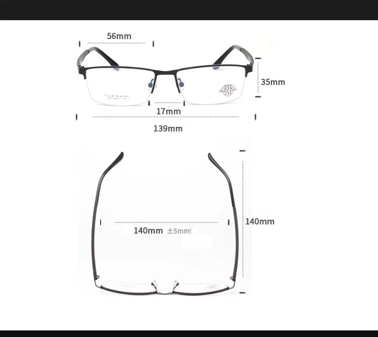 Cubojue 140 мм мужские очки для чтения анти синий светильник диоптрий мужской+ 0,75 1,25 1,75 2,25 2,75 3,0 3,5 1,0 1,5