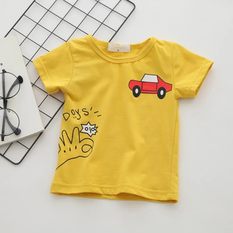 Camisa infantil infantil estampa de desenho animado manga curta botão  shacket meninos meninas camisa tops outwear xadrez luzes de feriado camiseta  para meninos (amarelo, 12-18 meses)