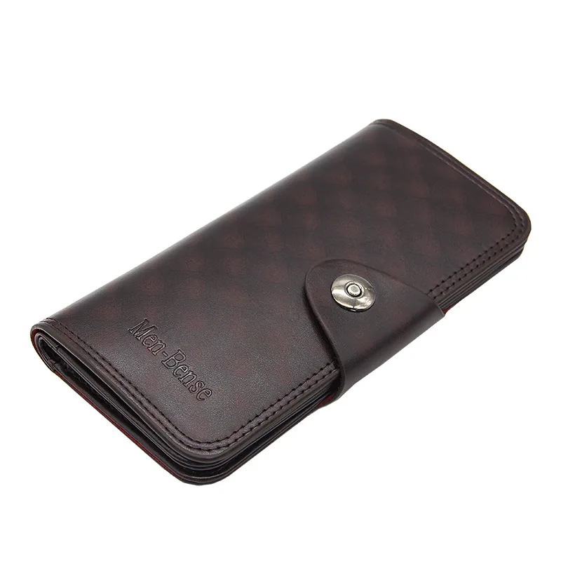 

Wallet long design high quality PU magnetic buckle Men color fashion simple card wallet small clutch bag handbag leisure wallet