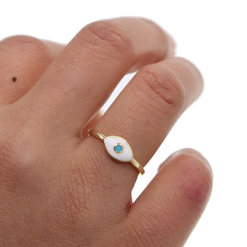 Медь Anillos Продвижение Свадебные новые модные Турецкий Дурной глаз палец кольцо