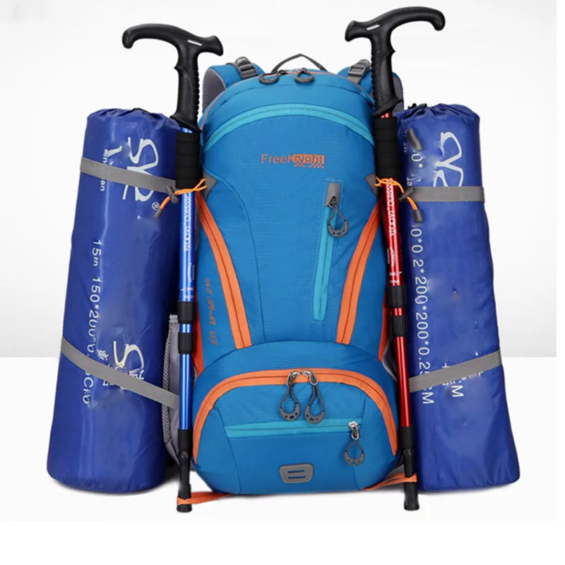 Outdoor Rucksack Camping Hiking Backpack Trekking 45L Purple Waterproof Sports Bag Backpacks Bag Climbing Travel Rucksack