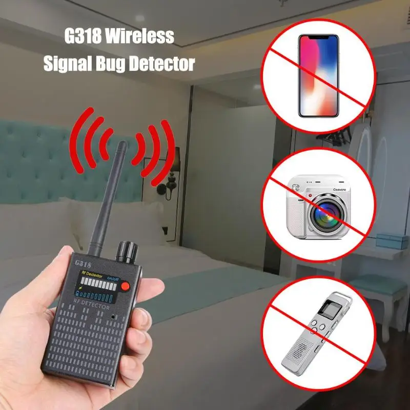 

G318 Wireless Signal Bug Detector Anti Candid Camera GPS Location Finder Tracker Frequency Scanner Sweeper Protect Security US