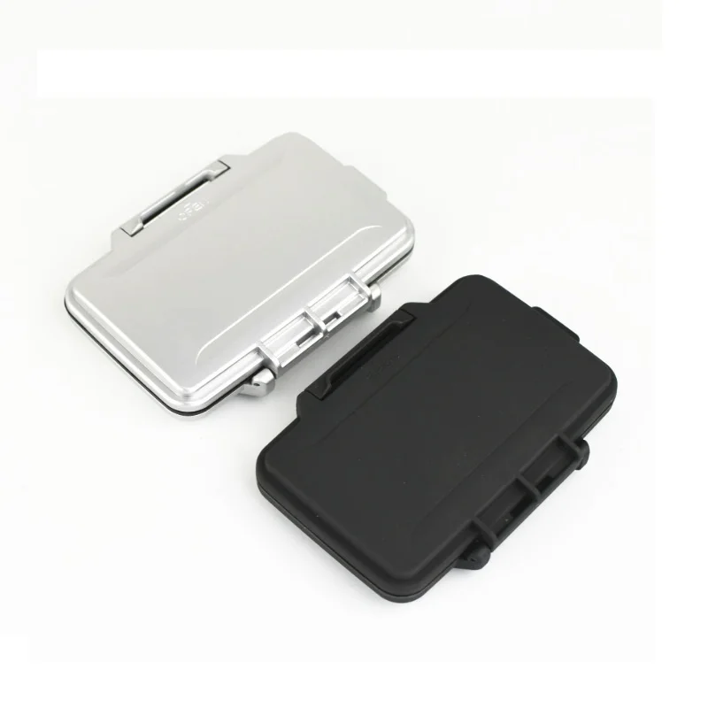Étui De Rangement Pour Cartes Mémoire - 16 Emplacements (8 SD + 8 Micro SD) - Étanche IPX8, Antichoc - Aluminium Et TPU - Dimensions 11x7.5x2.2 Cm