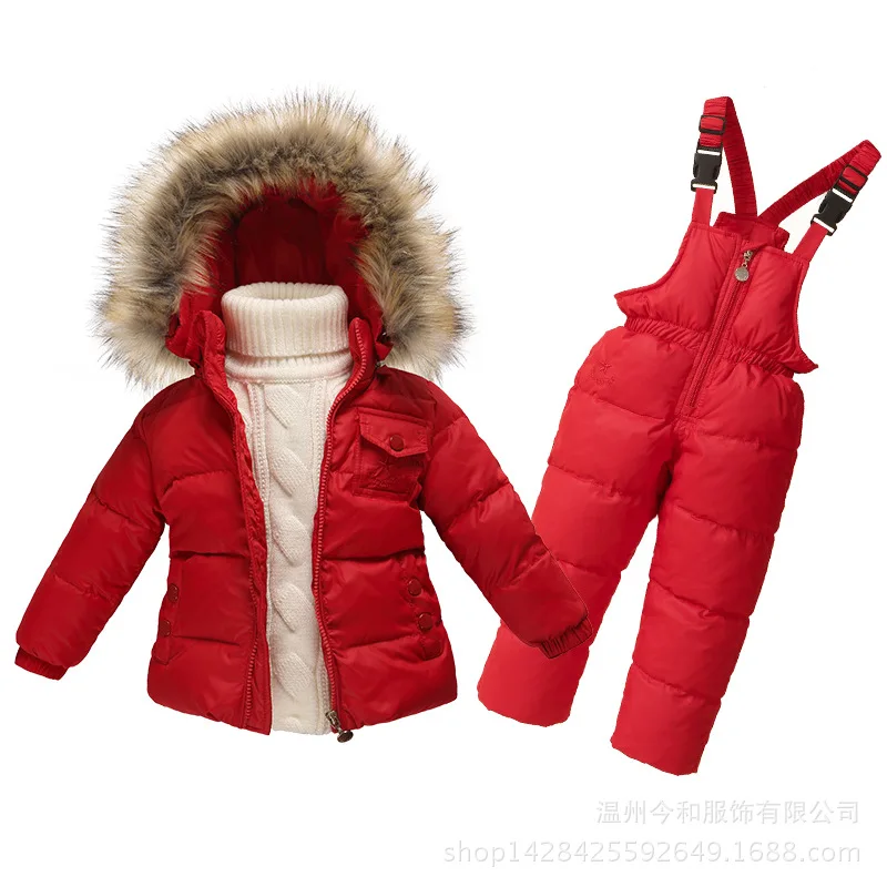 New arrival 2017 Children's brand Clothing set Baby boys girls Ski Suit