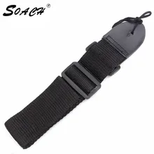 SOACH гитарный ремень, гитара для укулеле, черный ремень, регулируемый нейлоновый гитарный кожаный ремень, ширина конца 44 мм, максимальная длина 126 см