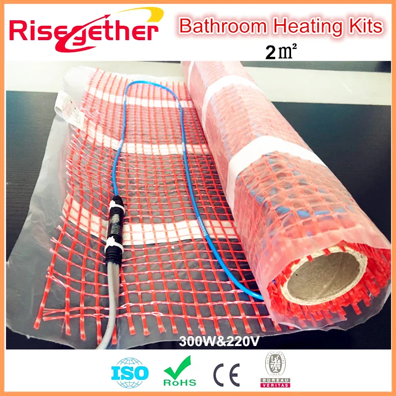 2M2 Under Tile/Floor Heating Mat Electric Heating Mat With Thermostat Mini Room Floor Warming