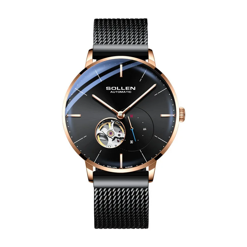 

Man Japan Mechanics Mechanism Surface Fully Automatic Hollow Out Waterproof Trend Wrist Watch Fashion Casual Plastic SL -305X.