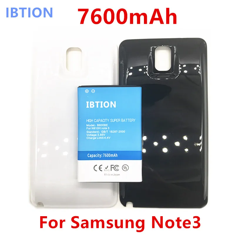 IBTION 7600 мАч Note 3 бизнес расширение батареи B800BE для samsung Galaxy Note3N9000 N9005+ задняя крышка двери черный белый цвет