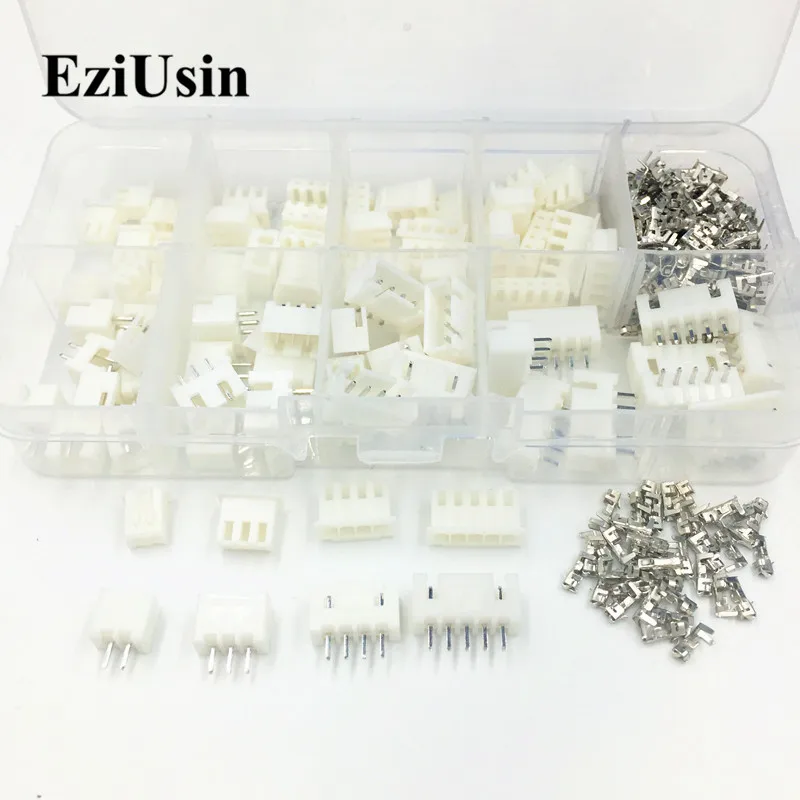 40/50/60sets XH2.54 Jst Terminal Male Female Wire Connector Adaptor 2p 3p 4p 5p 2.54mm 2.5mm Pin Header Housing Xh TJC3 As XHP