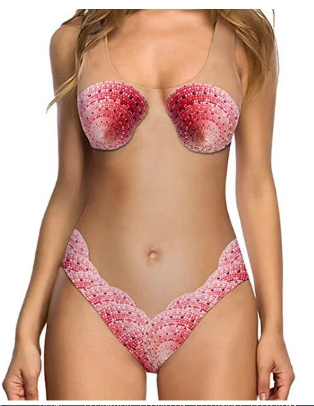 Sexy Transparent Embroidery Floral See Through One Piece Bathing Suit 8