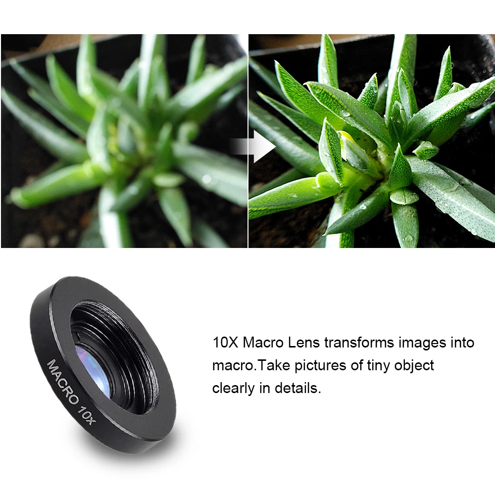 APEXEL Pro Optic phone lens 4 k HD 0.6x широкоугольный + 10x Макро объектив камеры комплект для iPhone 5S