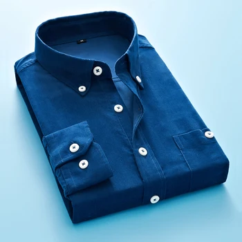 

Explosion Models Men's Casual Fashion Retro Trend Corduroy Multi Color Casual Shirt