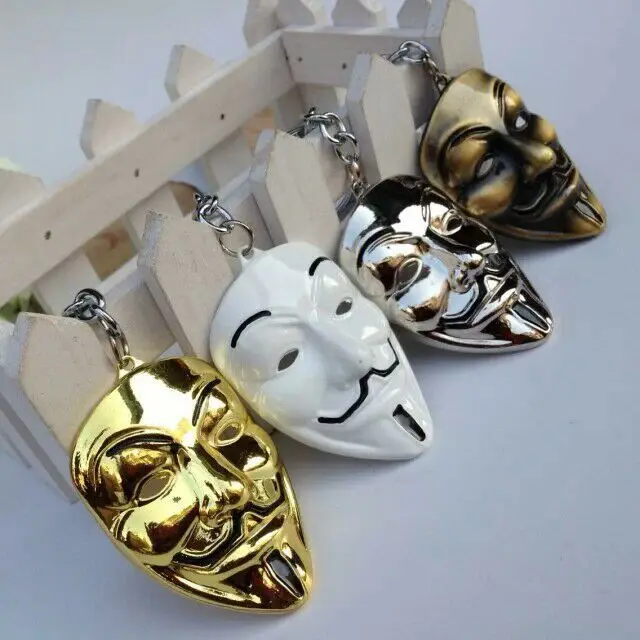 

Movie Series Key Chain V for Vendetta Mask Hacker Keyring Keychain for Keys Key Ring Key Holder drop shipping