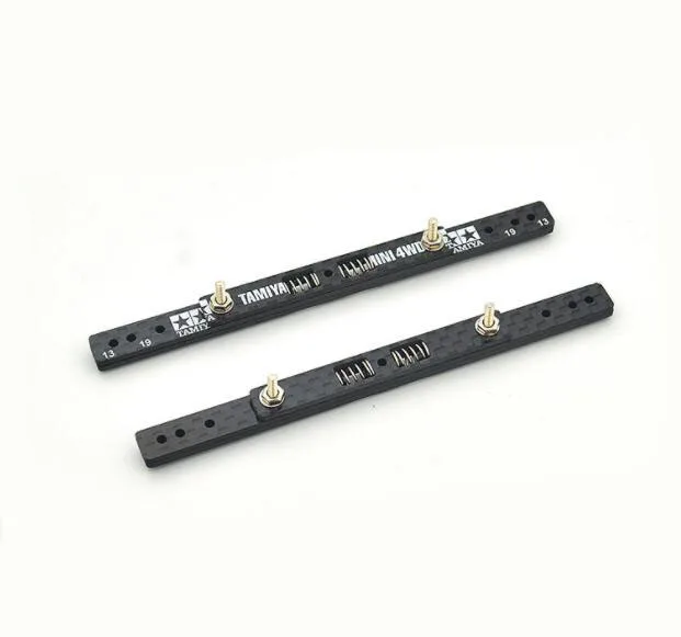 

1 Set Carbon Fiber Front/Rear Roller Stay Reinforcing Plate with Two Springs 15497 for Tamiya Mini 4WD Racing Car Model