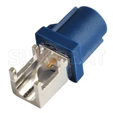 Superbat 10 шт. Fakra C синий мужской соединитель Конец Запуска PCB Крепление под прямым углом для gps телематики или навигации