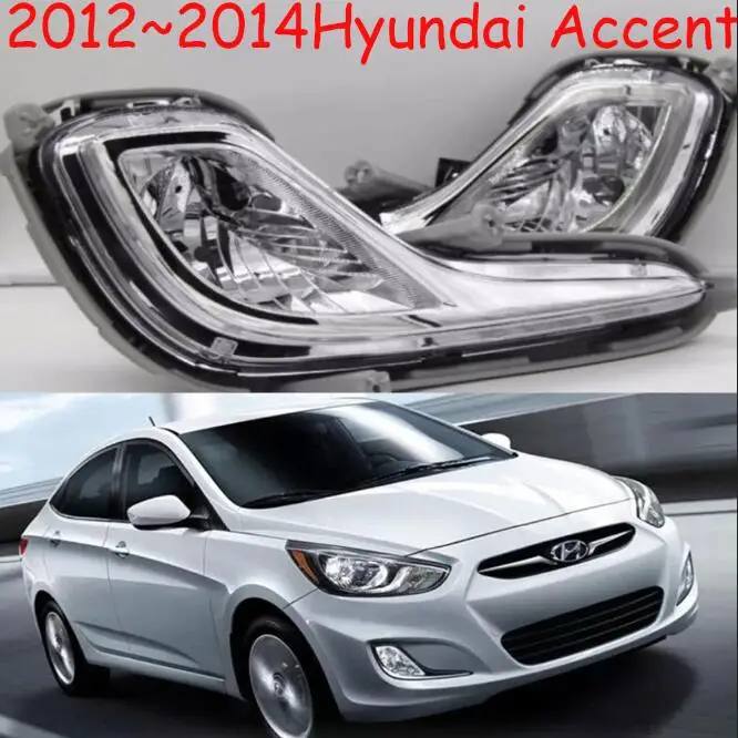 Один комплект, автомобильный бампер, лампа для hyundai Accent, противотуманный светильник, solaris, 2012~ лет, галогенные 4300 K, автомобильные аксессуары, декоративный головной светильник - Цвет: picture