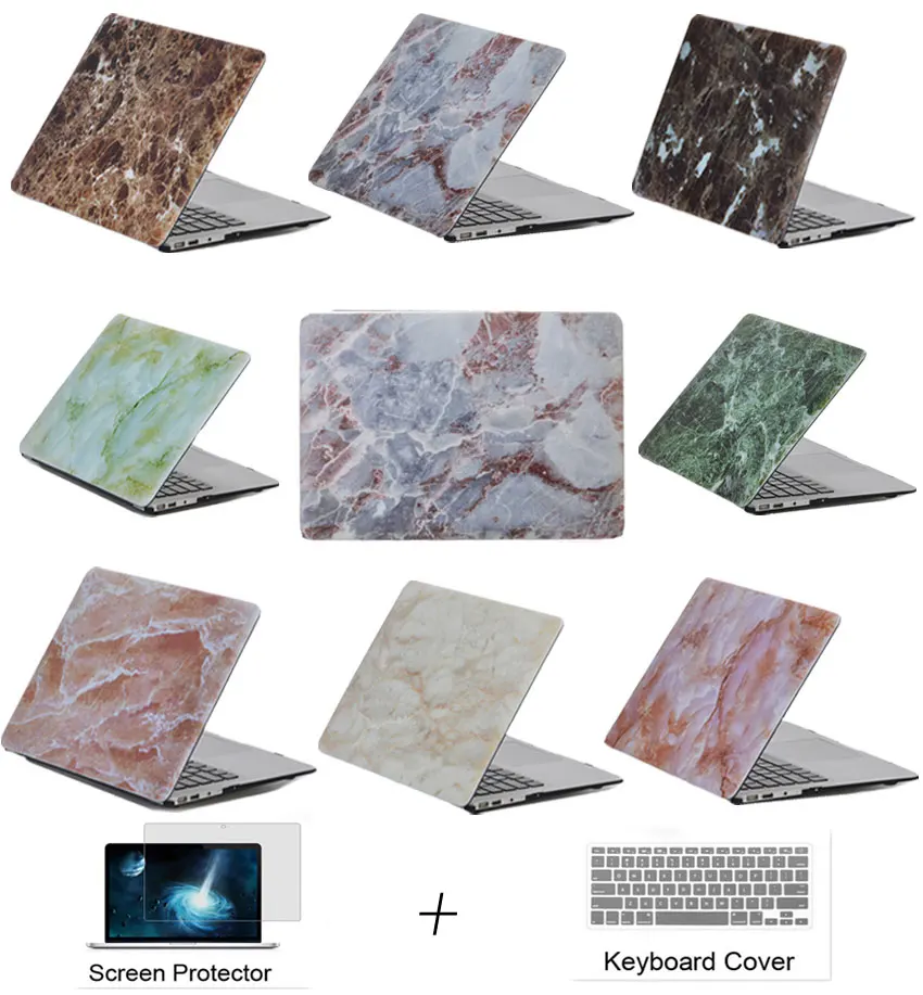 Матовый жесткий защитный чехол с мраморным принтом для MacBook Air 11 12 13 Pro 15 дюймов Retina