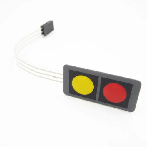 

12V 1x2 2 Key Matrix Membrane Switch Keypad Keyboard 40x20x0.8mm