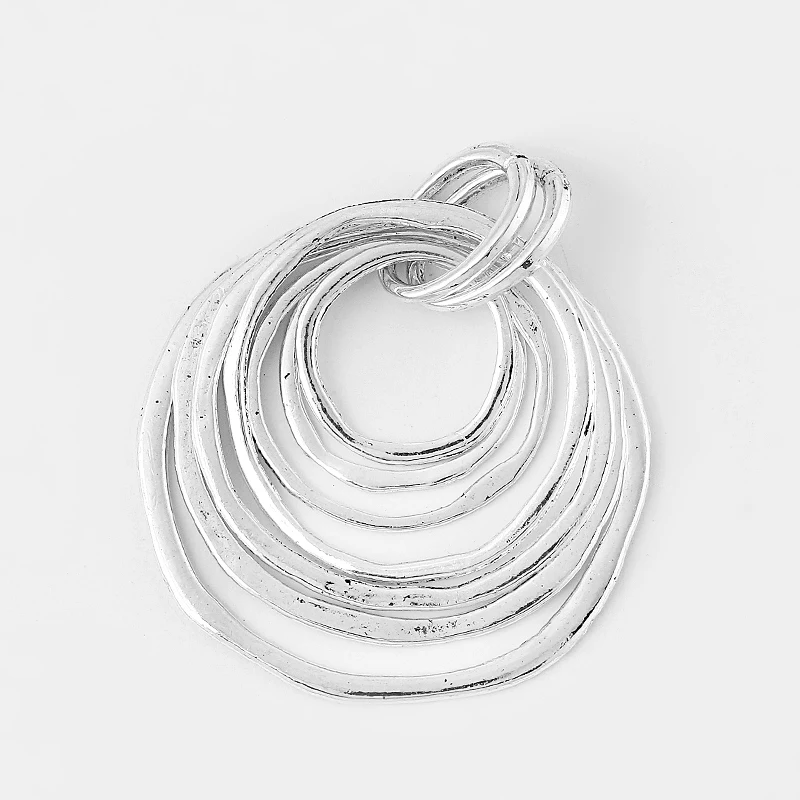 

2pcs Fashion Irregular Moveable Multi-Circle Charms Pendant For Earring Necklace Diy Jewelry Findings Accessories Bijoux