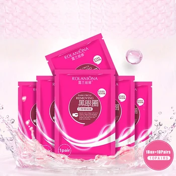 

1box=10pairs ROLANJONA Removing black eyepatch film eye mask EyePatches For The Eye desalination BlackEye Face Care