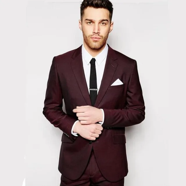 Tailored suits Design men suits Burgundy wedding suits 
