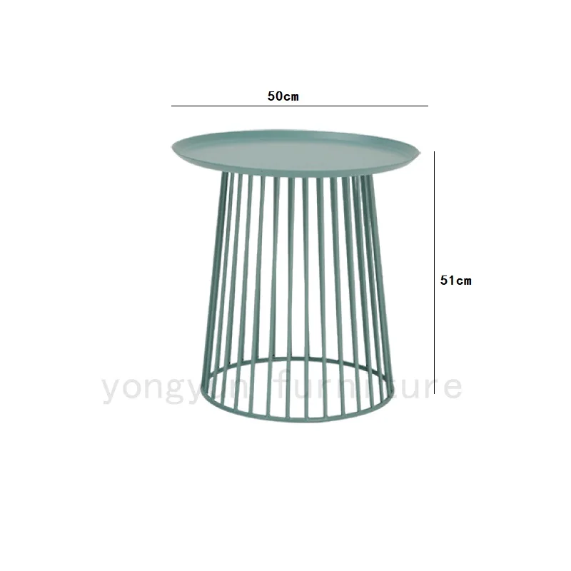 Гостиная журнальный столик мебель для дома минималистичный современный металлический lron круглый маленький чайный столик многофункциональная сторона несколько столов